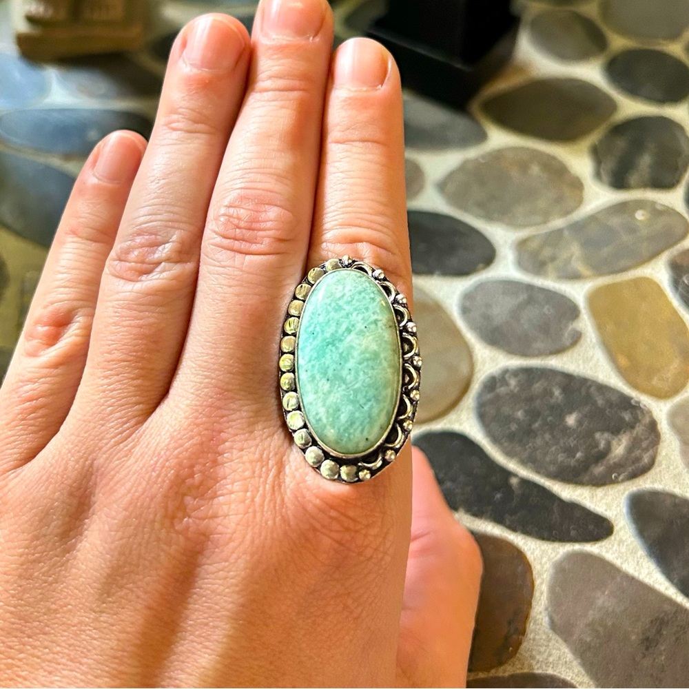 Amazonite Sterling Silver Ring - Picture 6 of 9